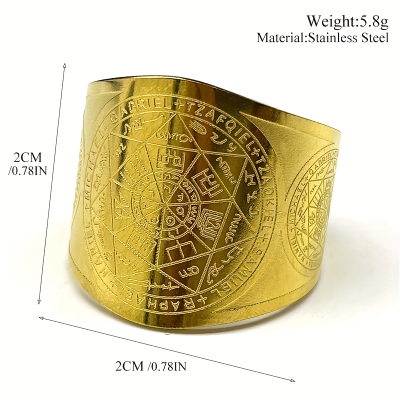 Seven Archangels Adjustable Ring for Women and Men in Stainless Steel